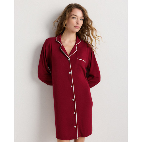 Bamboo Jersey Sleep Shirt in Rhubarb