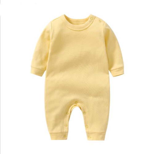 fatyb Long Sleeve Jumpsuit for Baby Newborn Cotton Sweatshirt Romper Infant Plain Fall Winter Clothes
