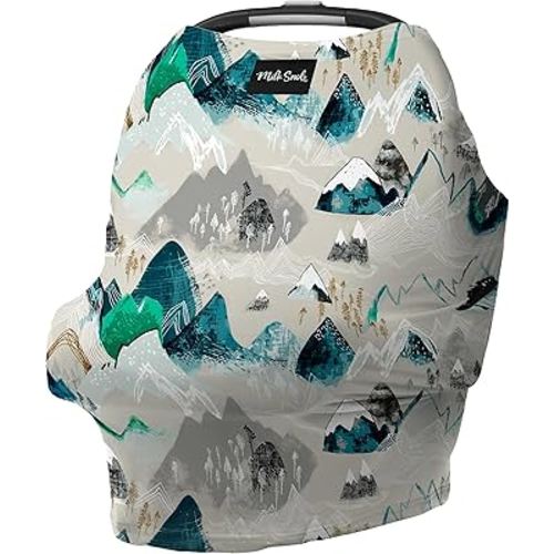 Milk Snob Original 5-in-1 Cover - Added Privacy for Breastfeeding, Baby Car Seat, Carrier, Stroller, High Chair, Shopping Cart, Lounger Canopy - Newborn Essentials, Nursing Top, Rocky Mountain