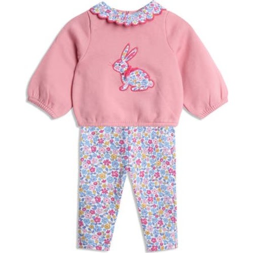 Bunny Appliqué Sweatshirt & Leggings Set, 3-6M