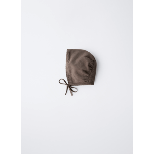 EMBROIDERED LACE BONNET - Brown | ZARA United States