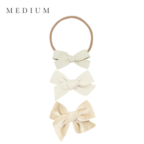 Bow 3 Pack: Ivory Headbands