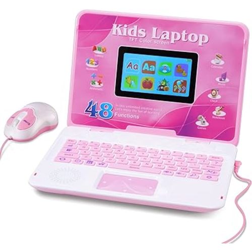 Kids Laptop, Educational Color Screen Laptop with 48 Learning Modes, Laptop for Kids Ages 5+