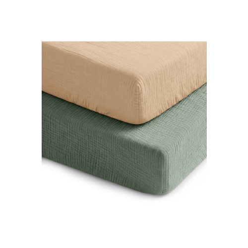 Muslin Fitted Crib Sheet - Pack of 2