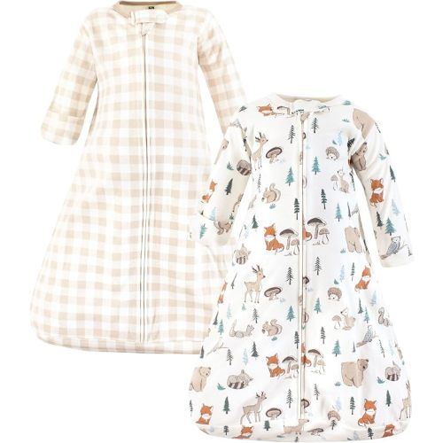 Hudson Baby Unisex Baby Cotton Long-Sleeve Wearable Sleeping Bag, Sack, Blanket