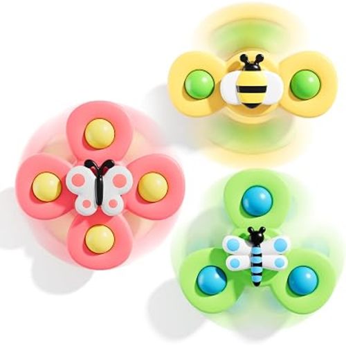 Suction Cup Spinner Airplane Travel Toys for 1 Year Old Boy Girl