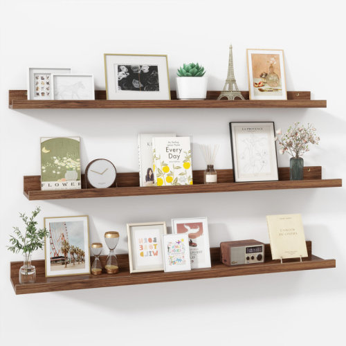 Ebern Designs Wall-Mounted Floating Shelves for Bedroom, Living Room & Reviews | Wayfair