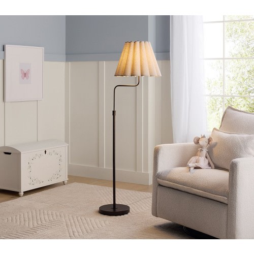 Linen Fluted Floor Lamp (61")