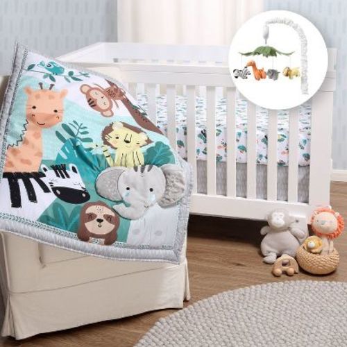 The Peanutshell Safari Adventures Crib Bedding Set, 3pc to 12 Pc, Safari Animals