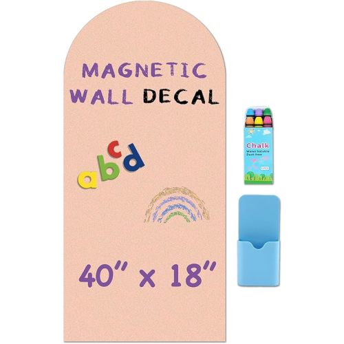Arch Magnetic Wall Decal - 40" x 18" Matte Finish Chalkboard Sticker for Wall - Magnetic Board for Playroom, Home Classroom(Camel Blush)