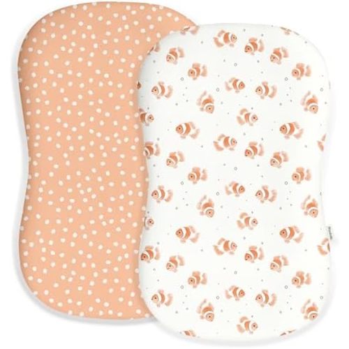 Baby Lounger Cover 2 Pack, Infant Lounger Cover, Nemo Dots