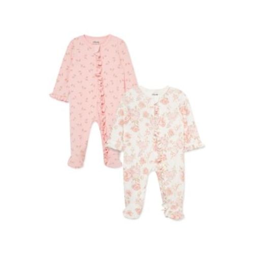 Baby Girls Fabulous Floral Bodysuits - Pack of 2