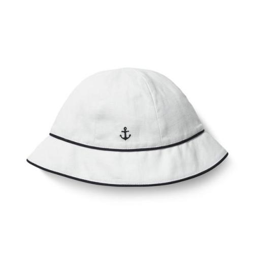 Newborn White Baby Anchor Bucket Hat by Janie and Jack