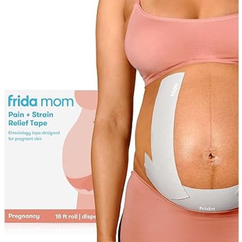 Frida Mom Kinesiology Tape for Pregnancy Belly Support, Pain Relief Pregnancy Tape, Pregnancy Must Haves, 18ft Roll
