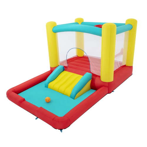 PlayDay Jump 'N Away Inflatable Bounce House with Play Features, Indoor/Outdoor, Ages 3+