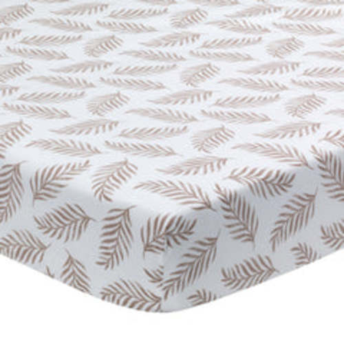 Signature Leaf Print Organic Cotton Fitted Crib Sheet
