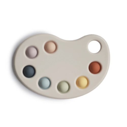 Mushie Silicone Paint Palette Baby Press Toy