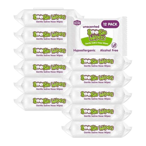 Boogie Wipes Gentle Saline Nose Wipes - 180 Count