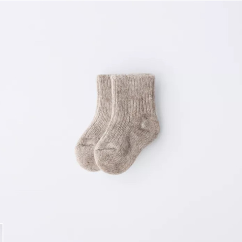 WOOL AND CASHMERE SOCKS - Tan marl | ZARA United States
