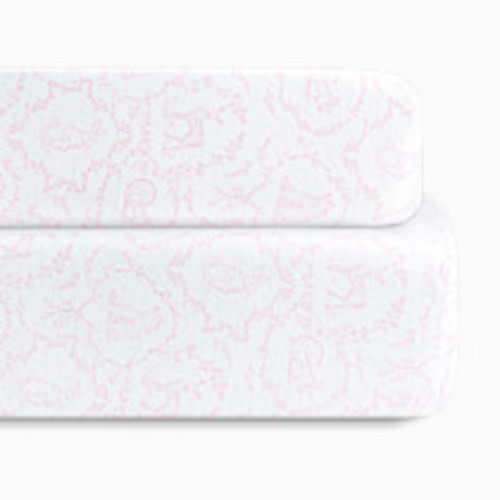 Bellini Organic Jersey Cotton Crib Sheet and Changing Pad Cover Set - Woodland Pink