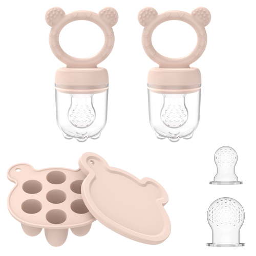 Lzvxtym Baby Food Feeder and Ice Tray Set BPA Free Silicone Breastmilk Popsicle Freezer Molds Safe Reusable Baby Food Storage Containers Teething Popsicle Molds for Infant Baby Feeding