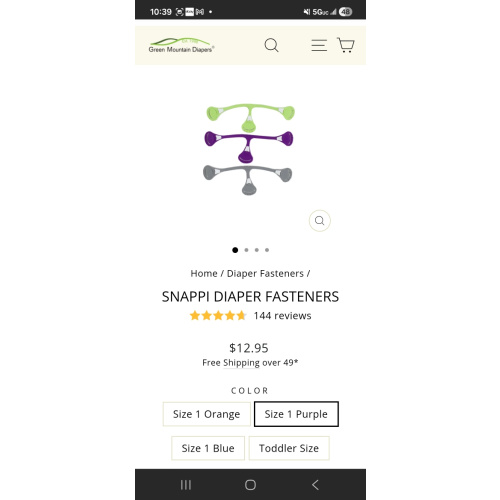 Snappi Diaper Fasteners
