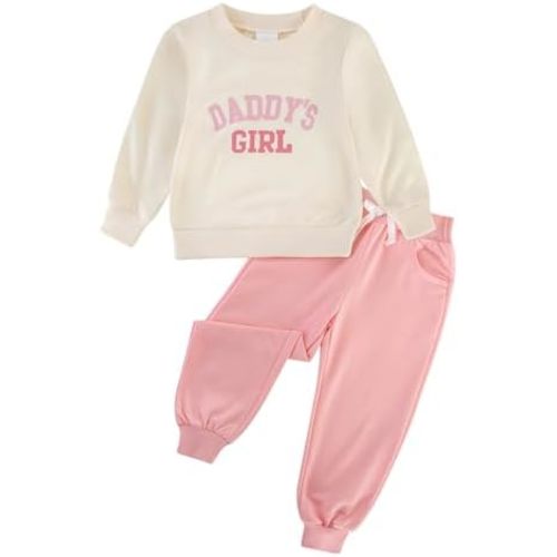 Toddler Baby Boy Girl Clothes with Pockets 2PC Long Sleeve Pullover Sweatshirt and Pants Infant Fall Winter Outfit