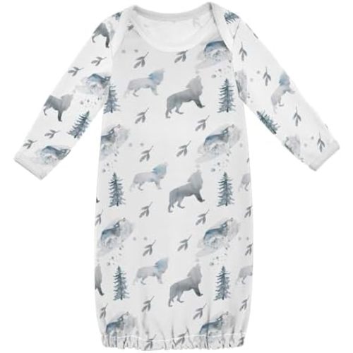 Baby Boy Girl Sleepsuit Cotton Sleeper Gown Nightgowns Clothes