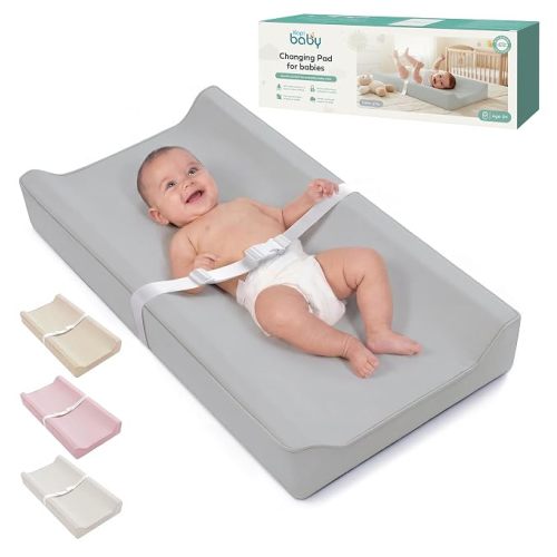 Kopi Baby Changing Pad – The Original, Waterproof Easy-to-Clean Vegan Leather Portable Diaper Changing Pad, Newborn Baby Essential Must-Have - Pink