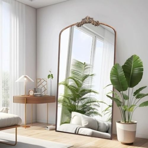 Arched Floor Mirror Metal Framed Mirror Dressing Mirror Oversized Wall Mirror