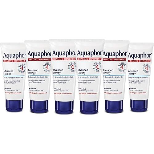 Aquaphor Healing Ointment, Advanced Therapy Healing Ointment for Dry Skin, Skin Protectant for Dry Cracked Skin - 1.75 oz. Tube (Pack of 6)