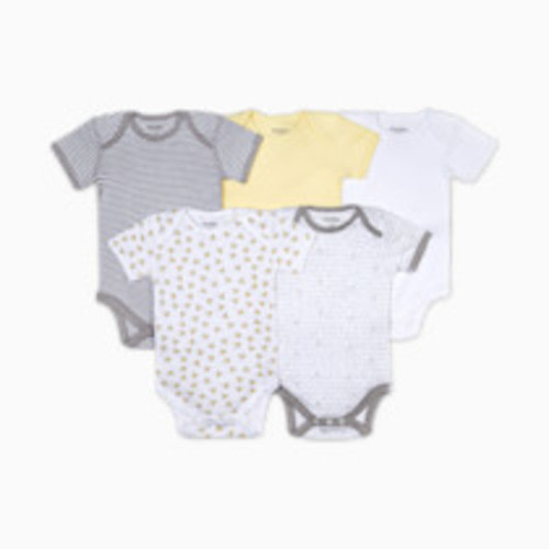 Burt's Bees Baby Organic Cotton Bodysuits – Baby Boy & Girl Short and Long Sleeve One-Pieces, 5-Pack