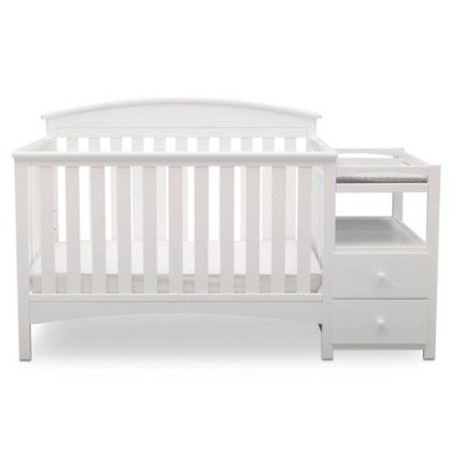 Delta Children Abby Convertible Crib and Changer, Color: White