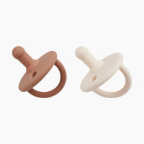 AEIOU Silicone Pacifier (2 Pack) - Clay/Oat Milk