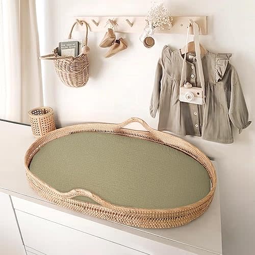 lulumoon Muslin Bassinet Sheets Baby: Cotton Bedside Bassinet Sheets Fitted for Chicco Lullago Anywhere & Baby Bjorn Cradle