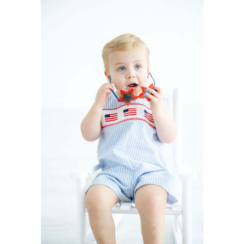 Smocked Patriotic Flag Jonjon I Ruth and Ralph