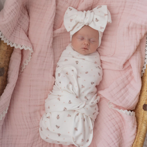 Swaddle Set | Pink Ladybug – Little and Fern