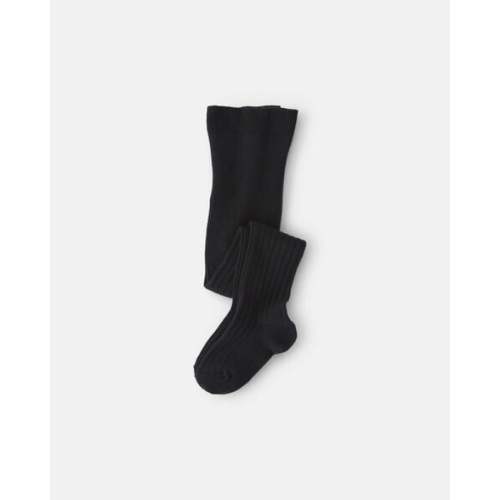 Baby Girl Ribbed Tights - Black | Carter's