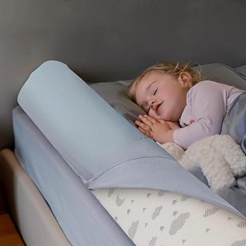 ComfyBumpy Bed Bumper for Toddlers 52" x 5" – Foam Rail Guard with Non-Slip Stability | Safer & More Secure Convex Design | Fits Twin, Full, Queen & King Mattresses