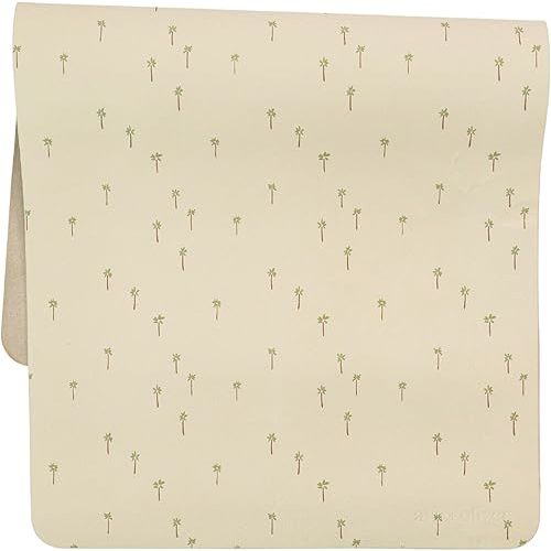 Vegan Leather Baby Changing Mat (16 X 30 in) - Multipurpose Wipeable and Portable Diaper Changing Pad - Foldable for Travel (Palm Trees)