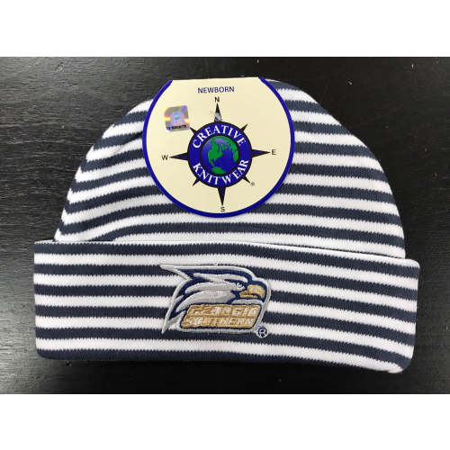 Newborn Navy Stripe Knit Cap