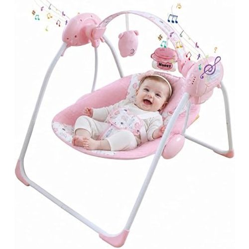 Baby Swing for Infants, Portable Infant Swing with Music