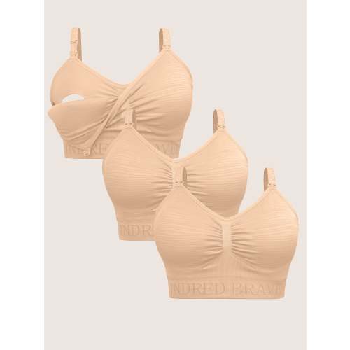 Wash Wear Spare® Pumping Bra Three Pack | Beige – Kindred Bravely