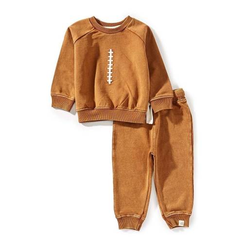 Burt's Bees Baby Organic Cotton Acid Wash Football Sweatshirt & Pants Set