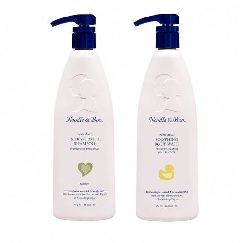 Noodle & Boo Shampoo + Body Wash Essentials, 2-Piece Baby Bath Set, 16 Oz