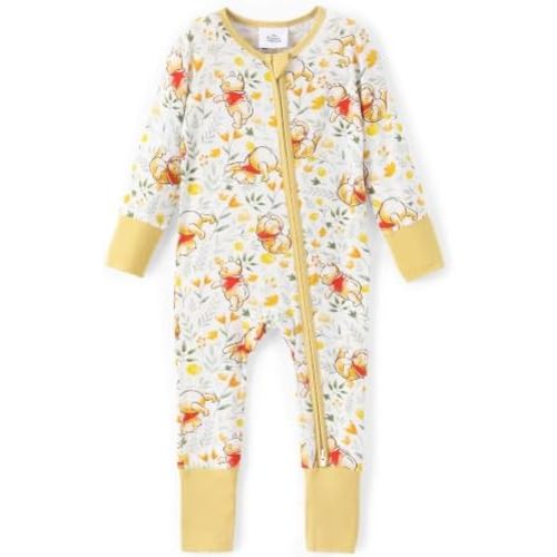 Disney Baby Viscose Made from Bamboo 2-Way Zipper Footie Outfit NB to Inf