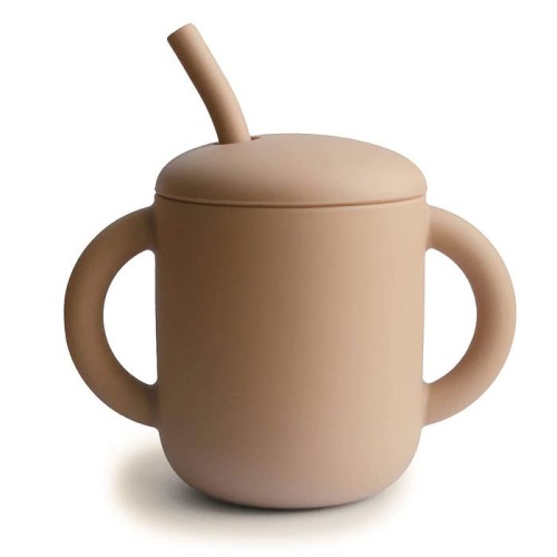 Silicone Training Cup + Straw