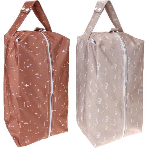 Mama Koala Waterproof Diaper Pods for Baby Items, Cloth Diapers, Swimsuits, Travel, Gym Clothes, Beach, Pump Parts, Toiletries, 2 Pack(DP-Sunset)