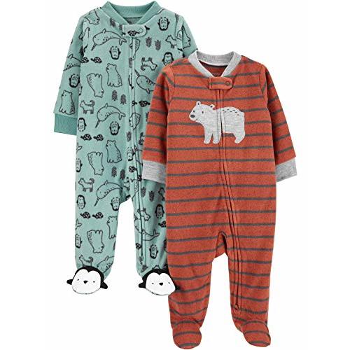 Simple Joys by Carter's Baby Boys' Fleece Footed Sleep and Play, Pack of 2
