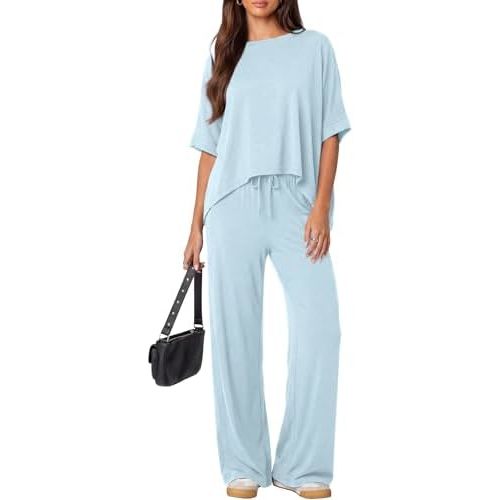 Darong Womens 2 Piece Matching Lounge Sets Travel Outfit Summer Tracksuit